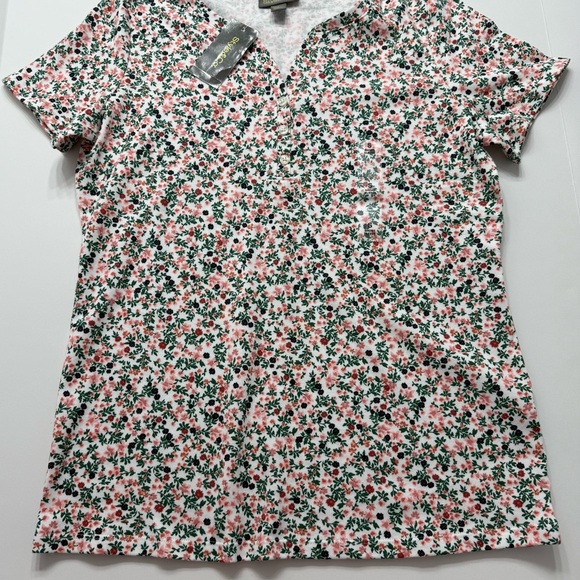 Style & Co. Tops - Style & Co. Pink and Green Floral Short Sleeve Top